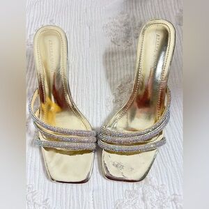 Gold Strappy Women's Shoes
